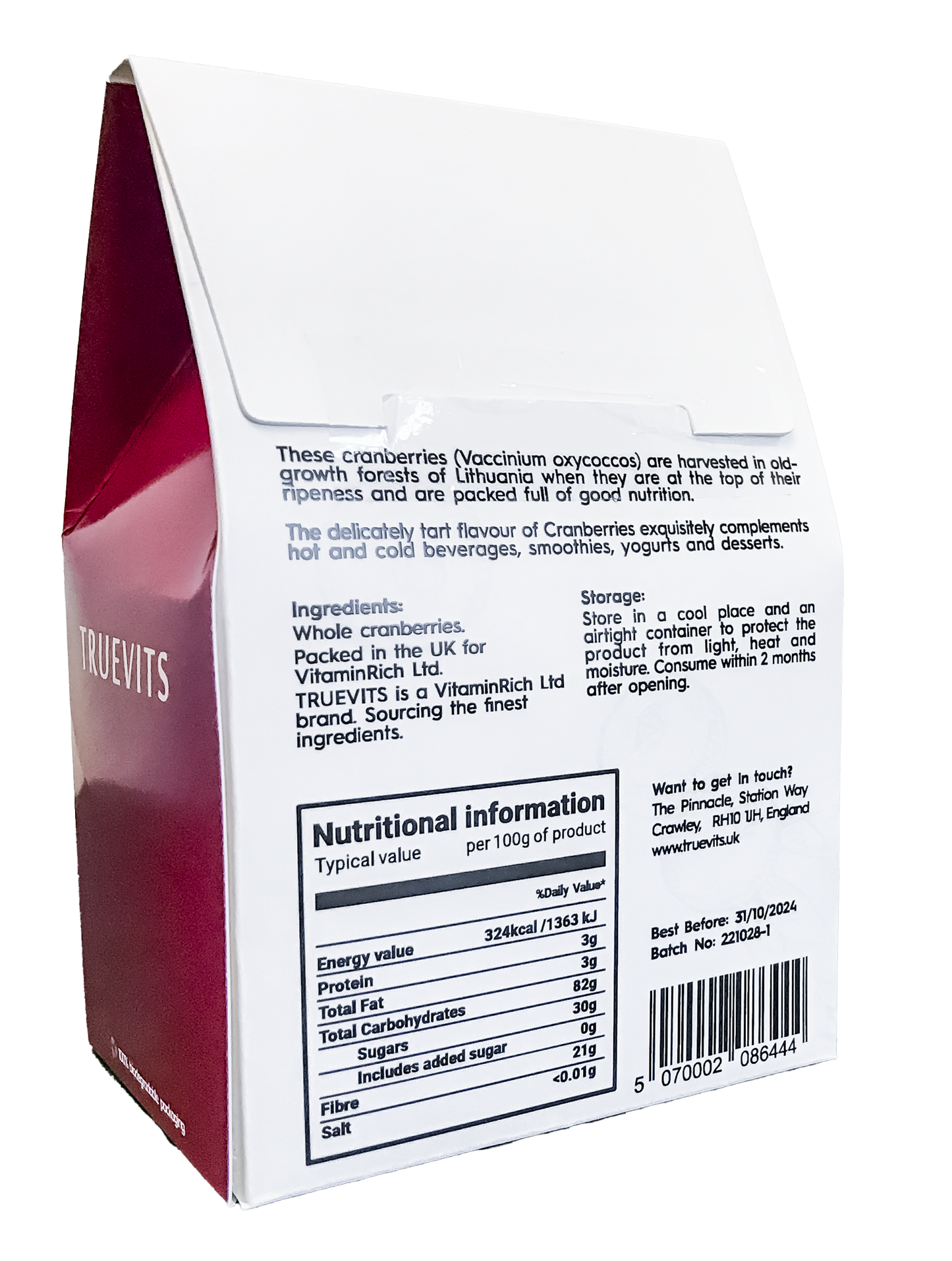 Berry Wellness - Dried Wild Cranberry - 100 grams